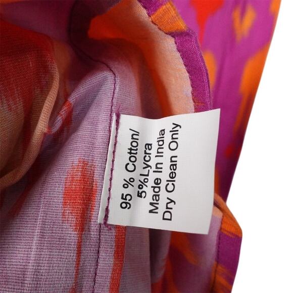 New Sheridan French Women's Maxi Bow Dress Sunset Ikat Large Multicolor 2308-30 - Picture 9 of 13